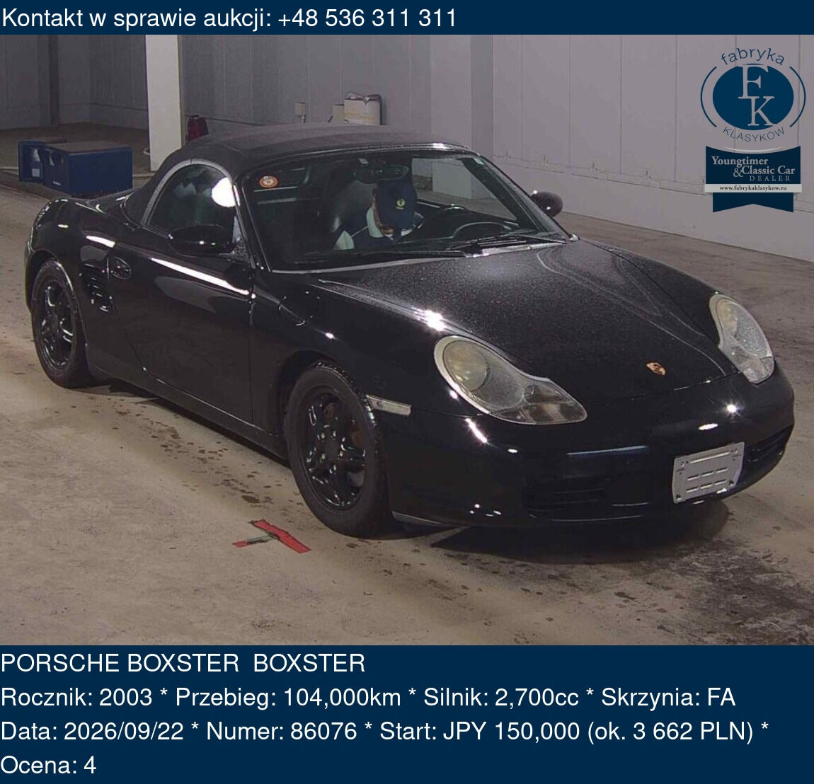 PORSCHE BOXSTER BOXSTER 2003 - zdjęcie 2