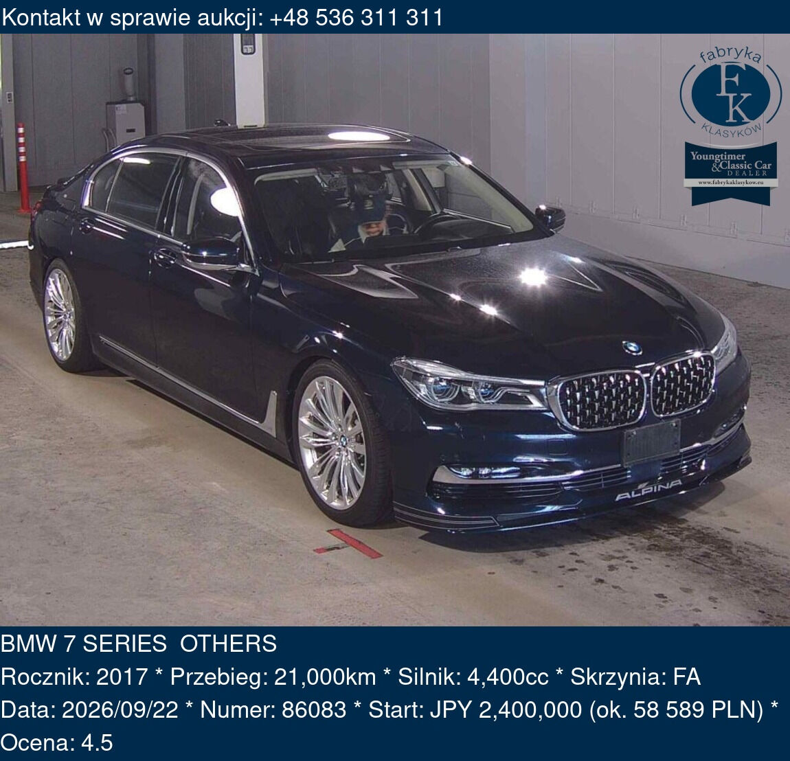 BMW 7 SERIES OTHERS 2017 - zdjęcie 2