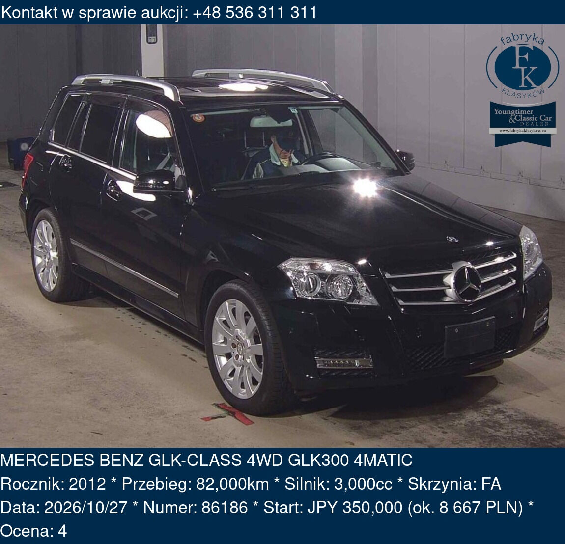 MERCEDES BENZ GLK-CLASS 4WD GLK300 4MATIC 2012 - zdjęcie 2