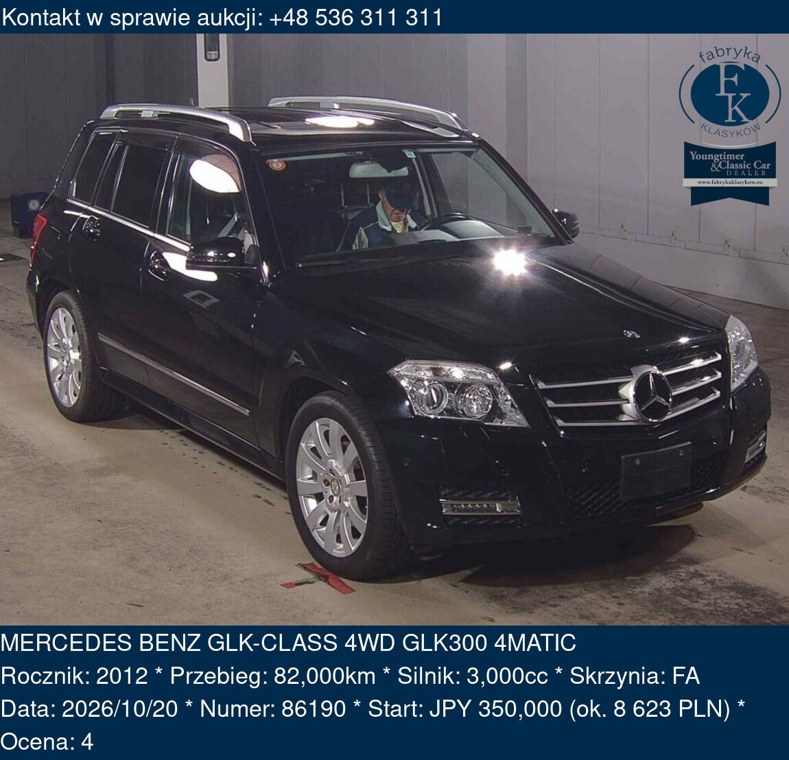 MERCEDES BENZ GLK-CLASS 4WD GLK300 4MATIC 2012 - zdjęcie 2