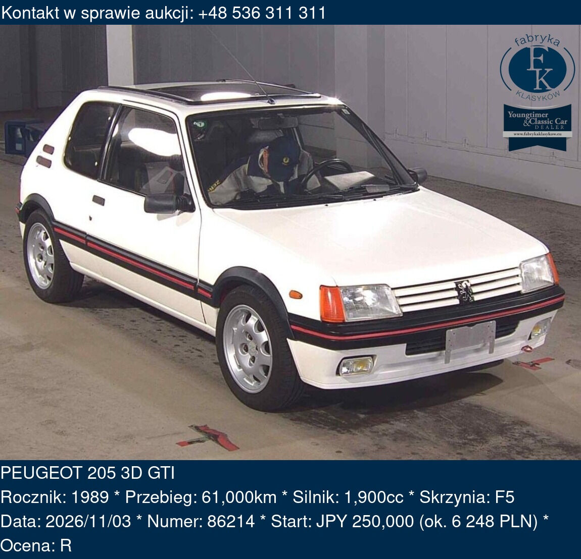 PEUGEOT 205 3D GTI 1989 - zdjęcie 2