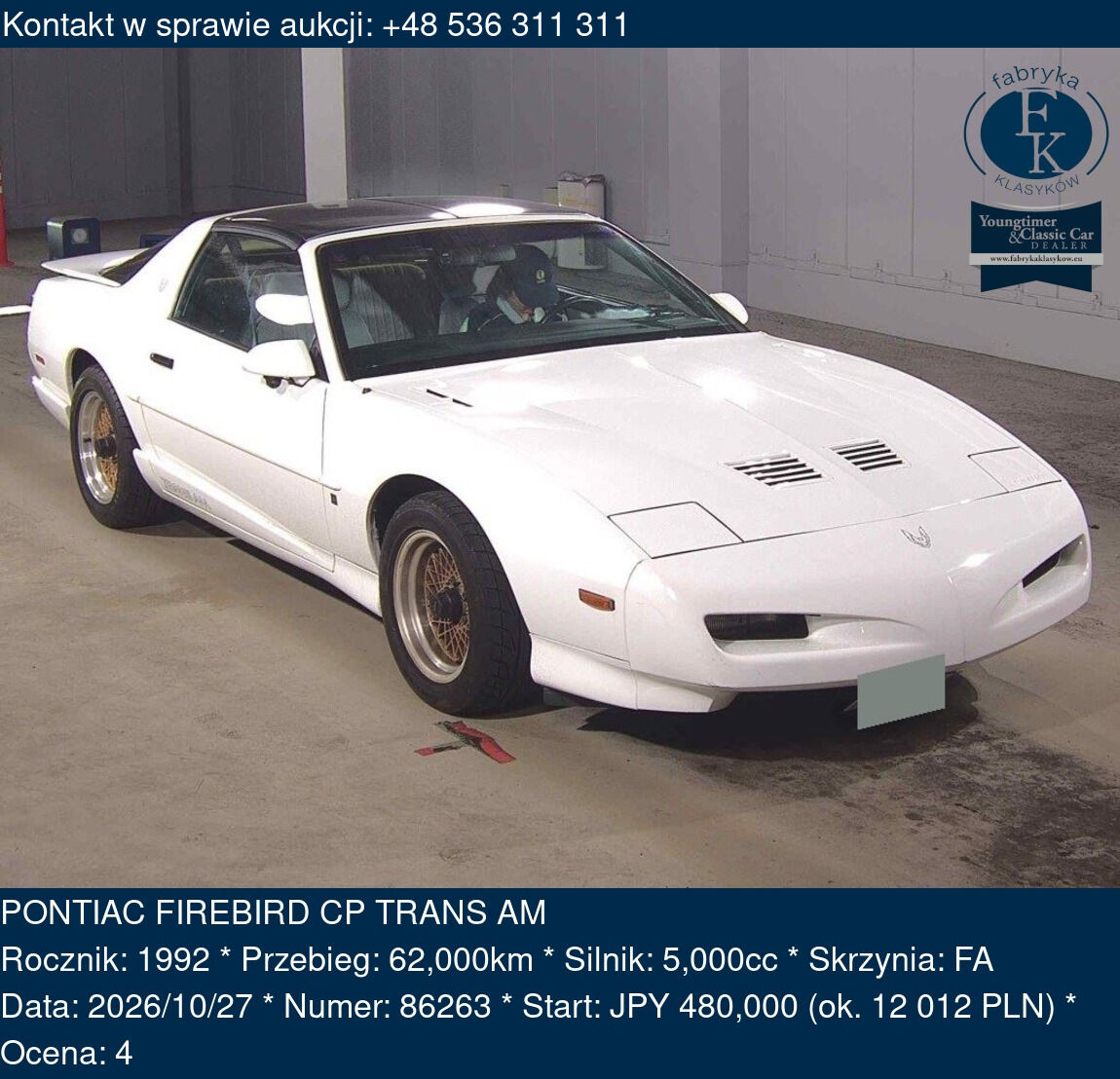 PONTIAC FIREBIRD CP TRANS AM 1992 - zdjęcie 2