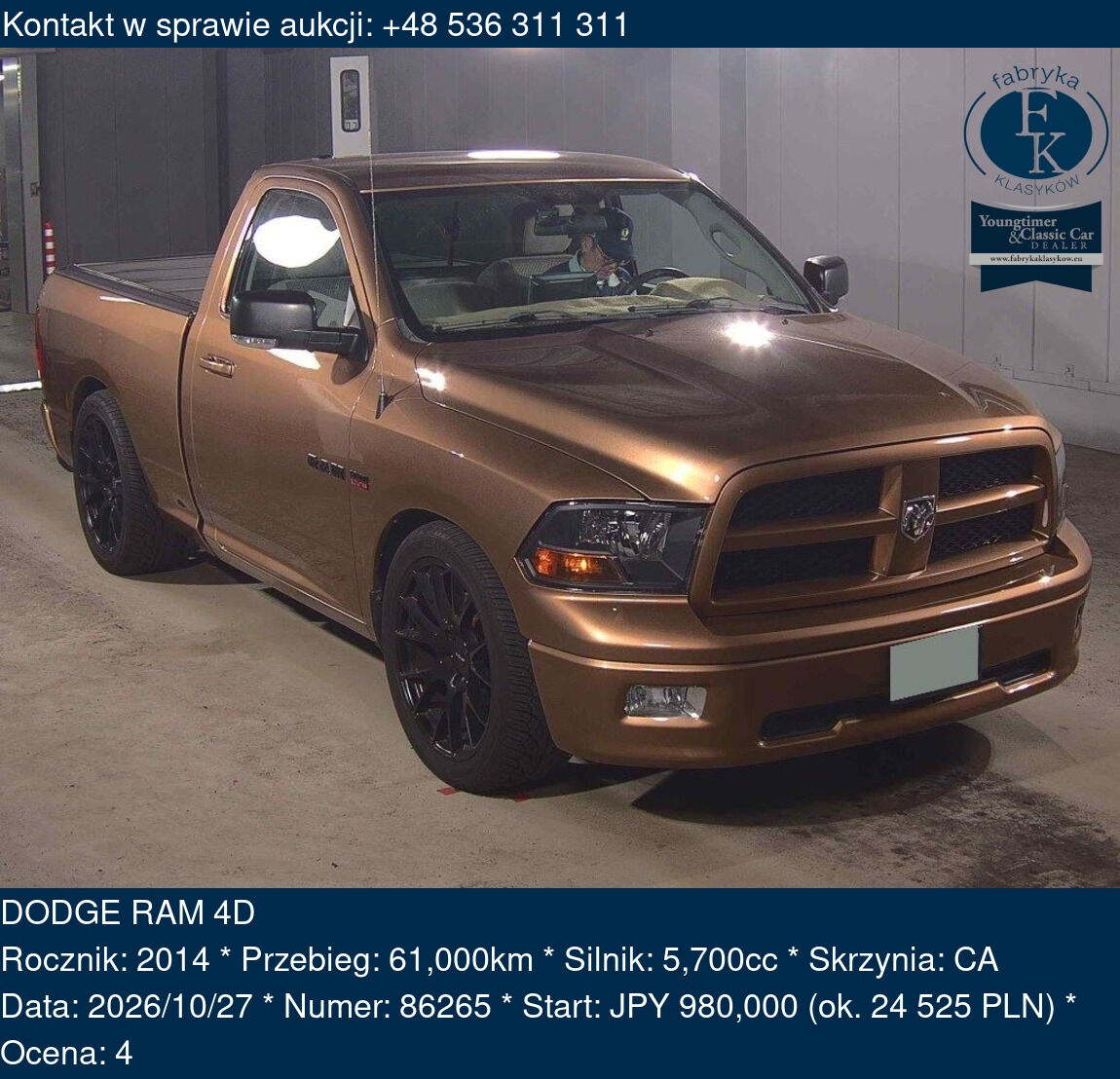 DODGE RAM 4D 2014 - zdjęcie 2