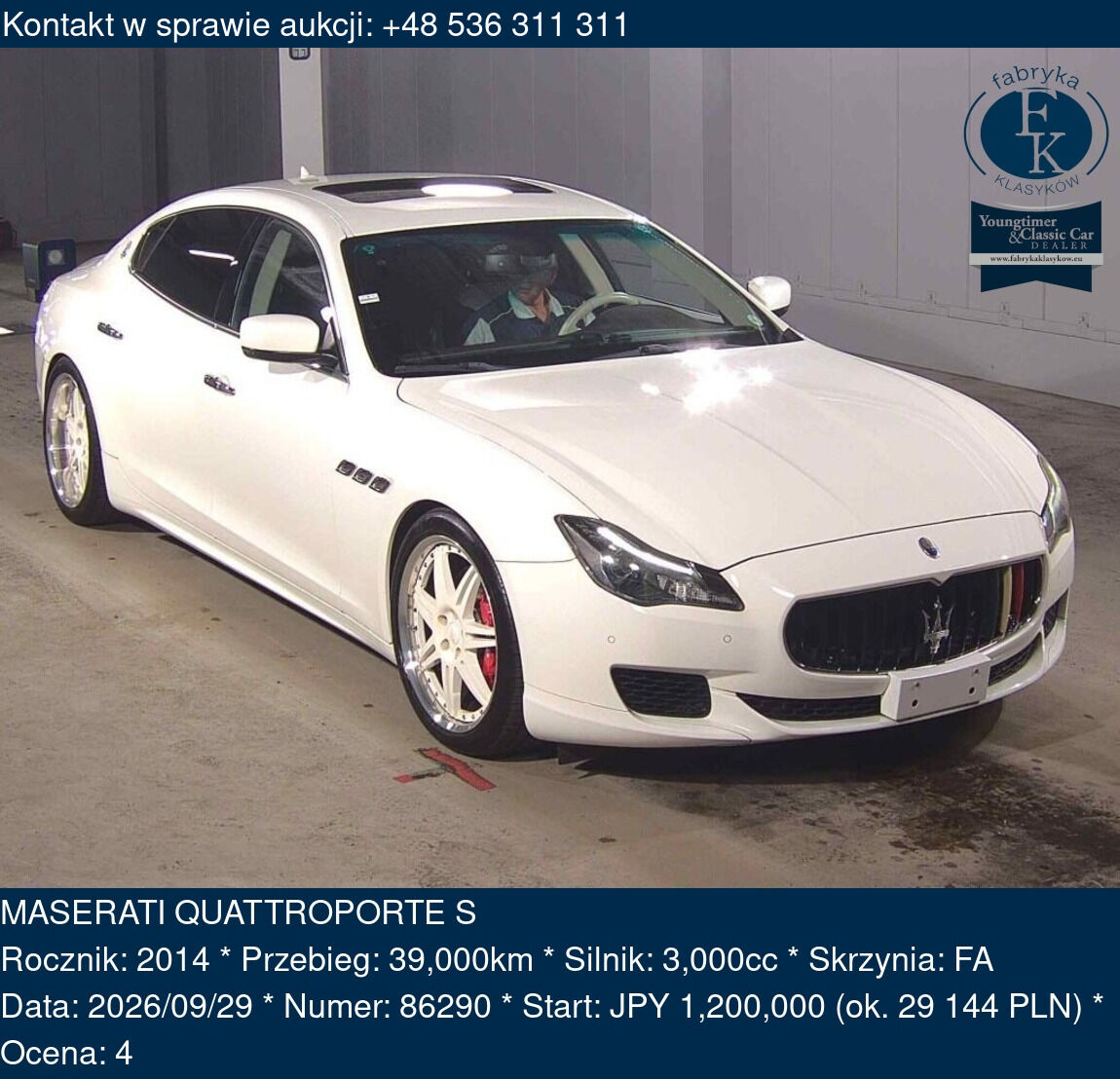 MASERATI QUATTROPORTE S 2014 - zdjęcie 2