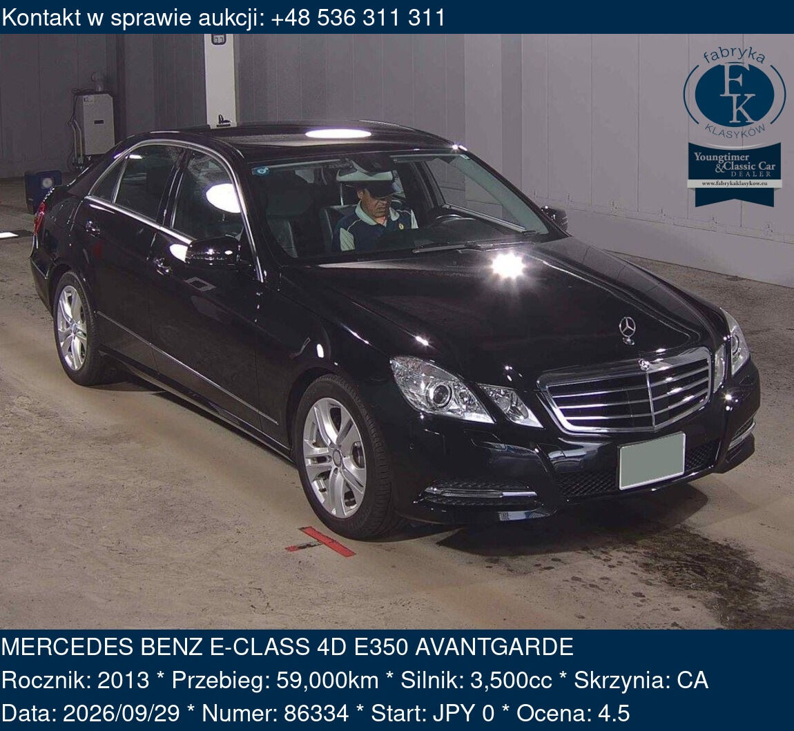 MERCEDES BENZ E-CLASS 4D E350 AVANTGARDE 2013 - zdjęcie 2