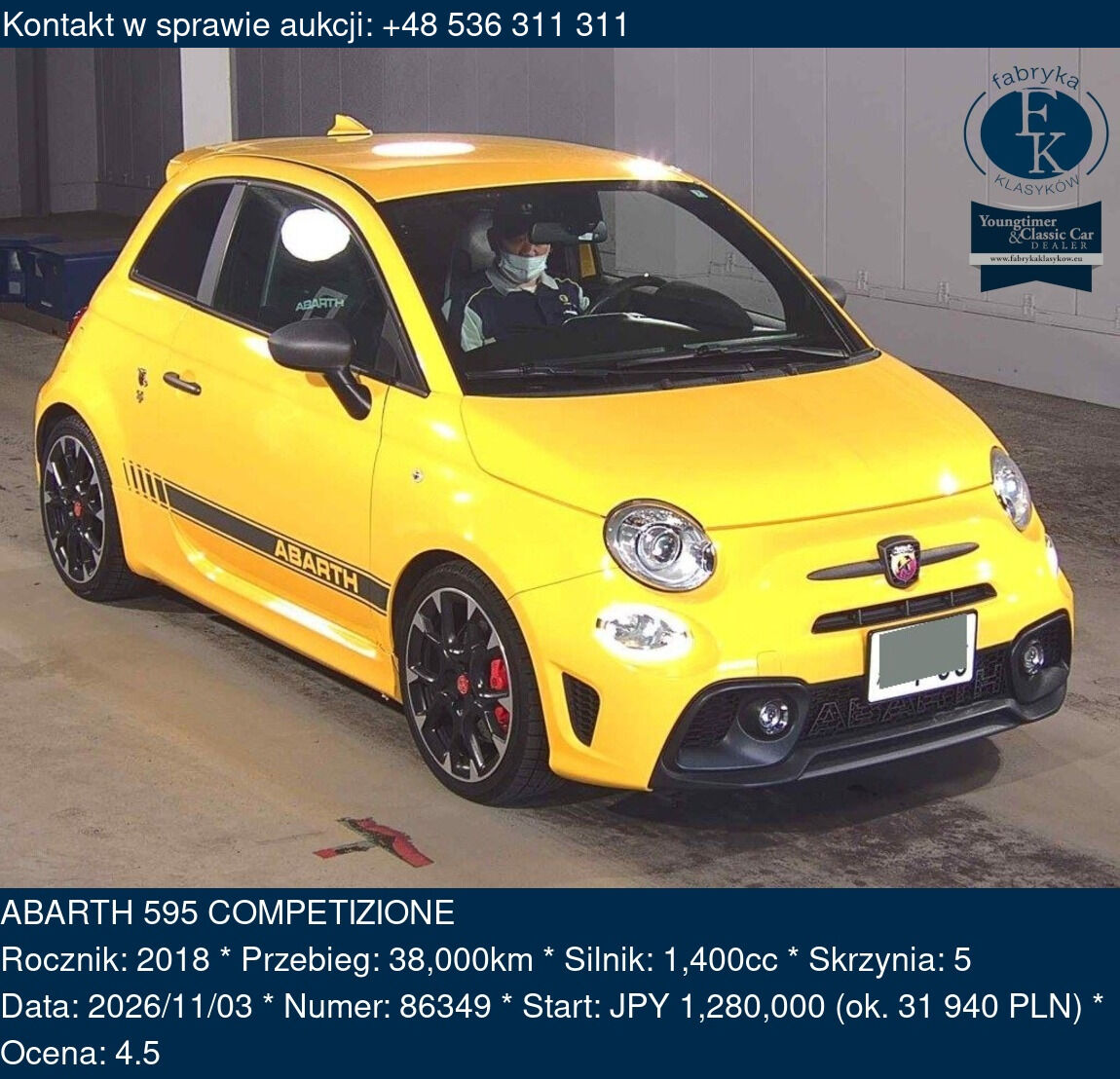 ABARTH 595 COMPETIZIONE 2018 - zdjęcie 2