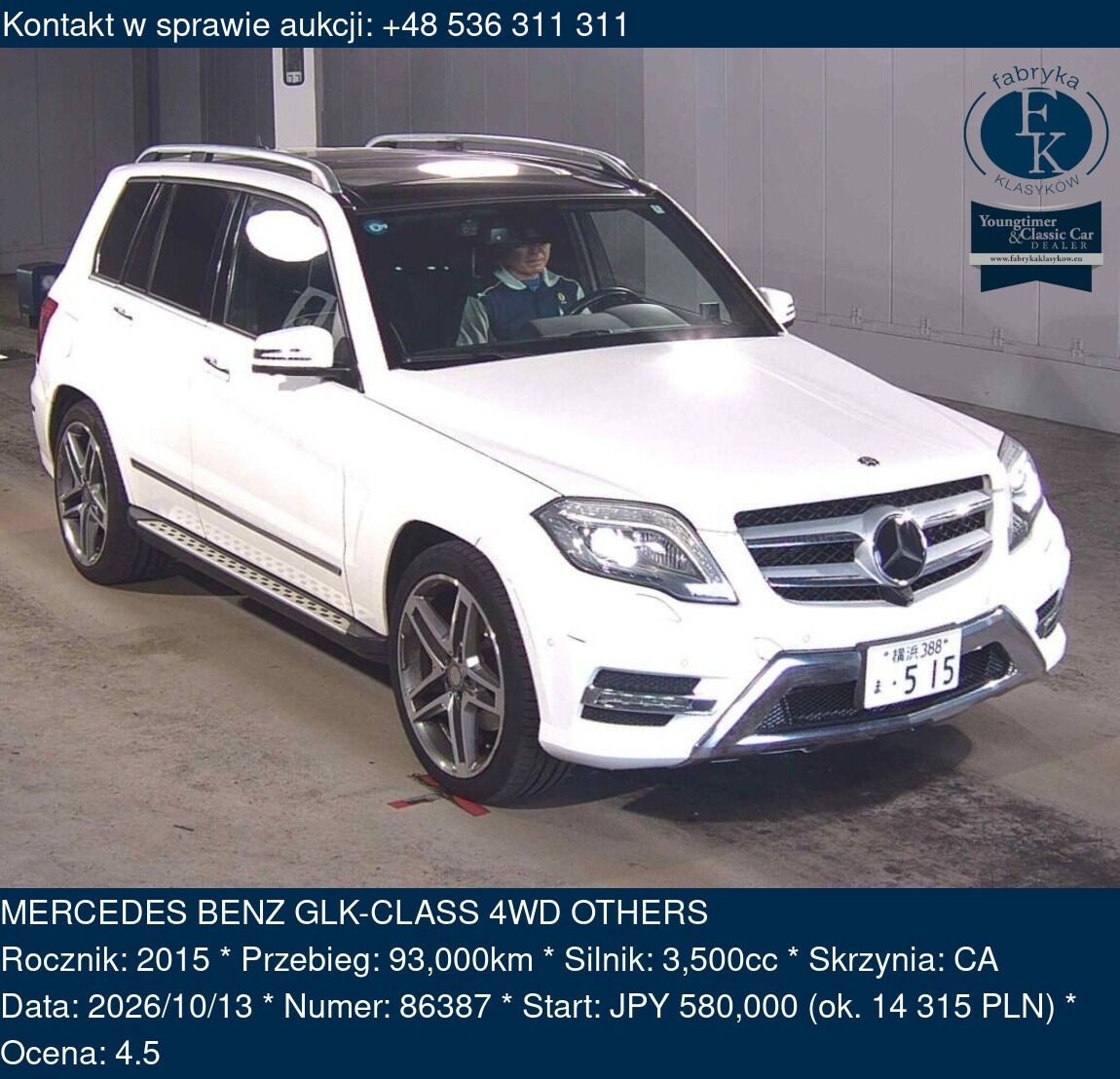 MERCEDES BENZ GLK-CLASS 4WD OTHERS 2015 - zdjęcie 2