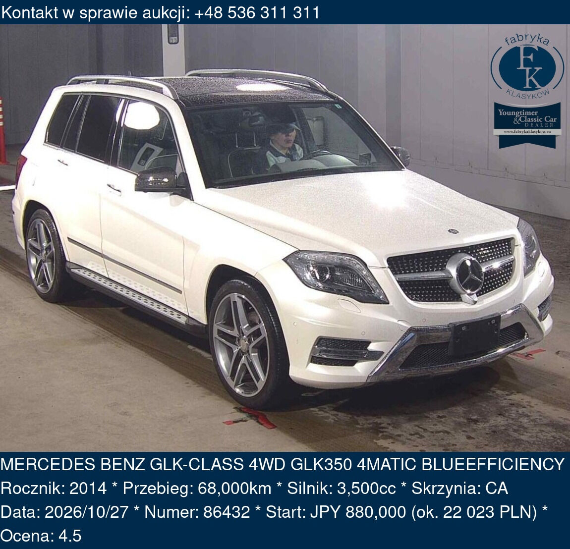 MERCEDES BENZ GLK-CLASS 4WD GLK350 4MATIC BLUEEFFICIENCY 2014 - zdjęcie 2