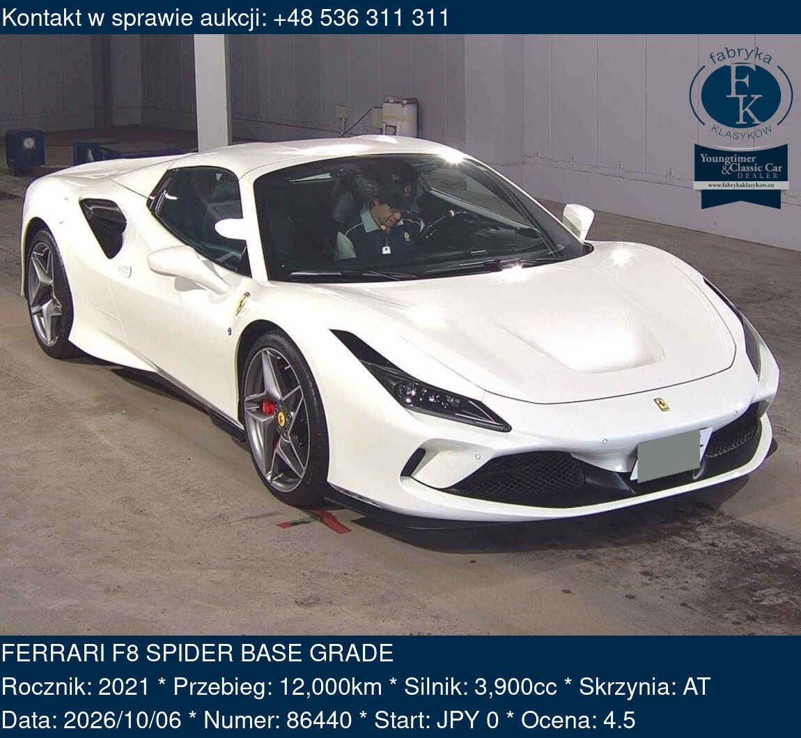FERRARI F8 SPIDER BASE GRADE 2021 - zdjęcie 2