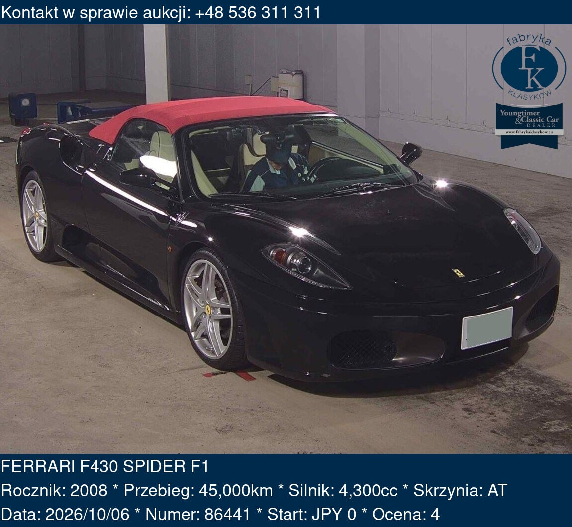 FERRARI F430 SPIDER F1 2008 - zdjęcie 2