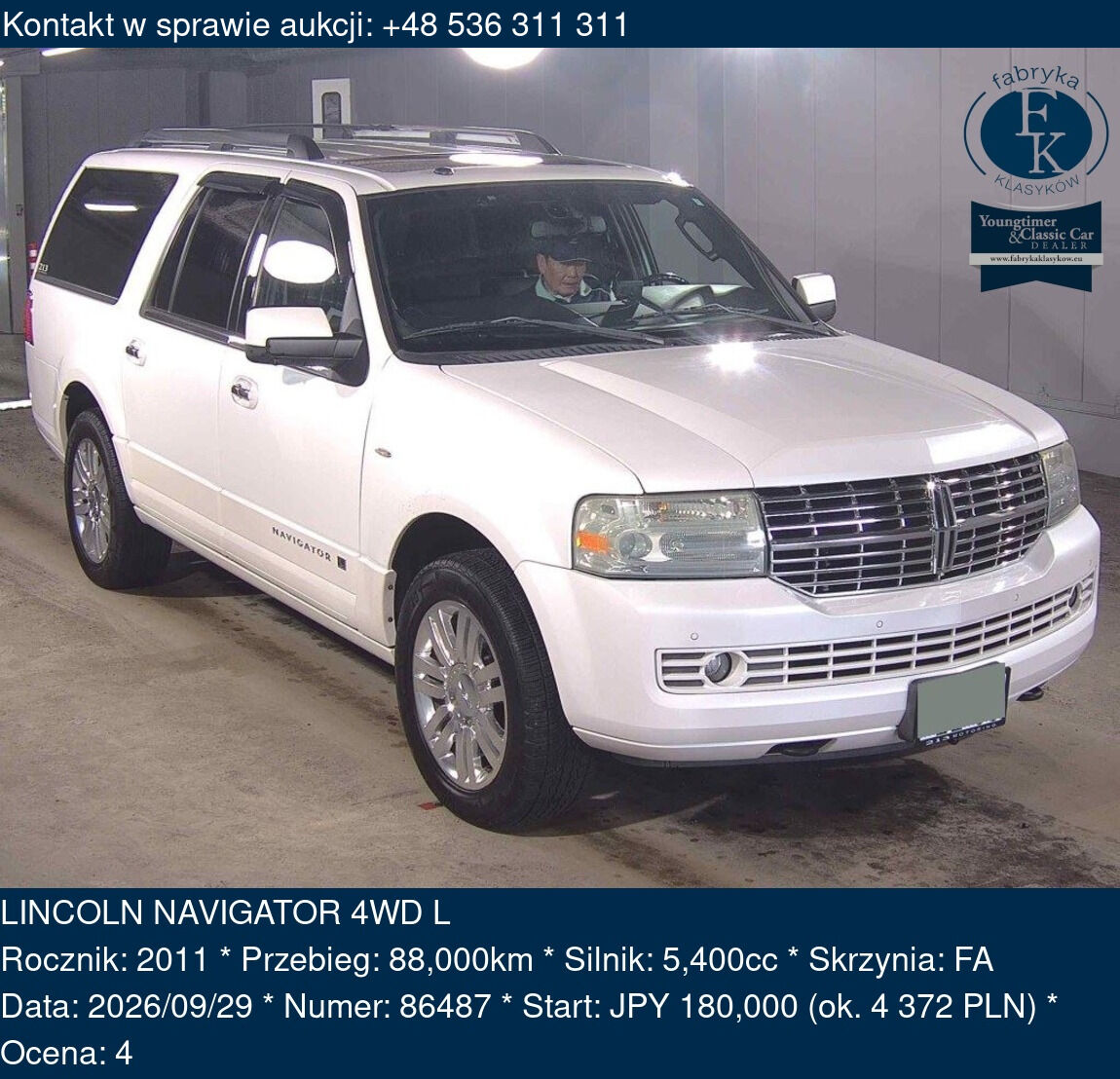 LINCOLN NAVIGATOR 4WD L 2011 - zdjęcie 2