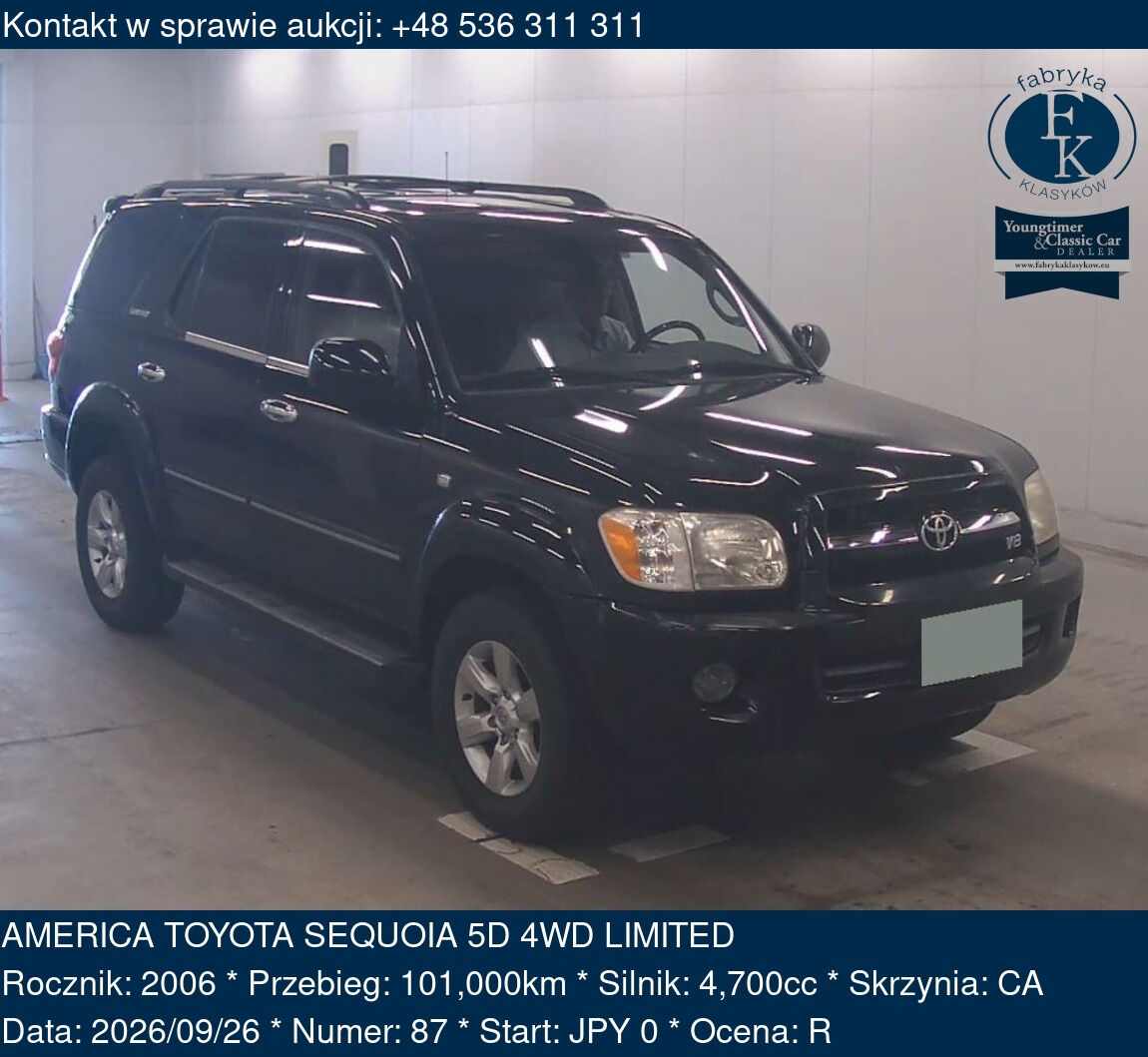 AMERICA TOYOTA SEQUOIA 5D 4WD LIMITED 2006 - zdjęcie 2