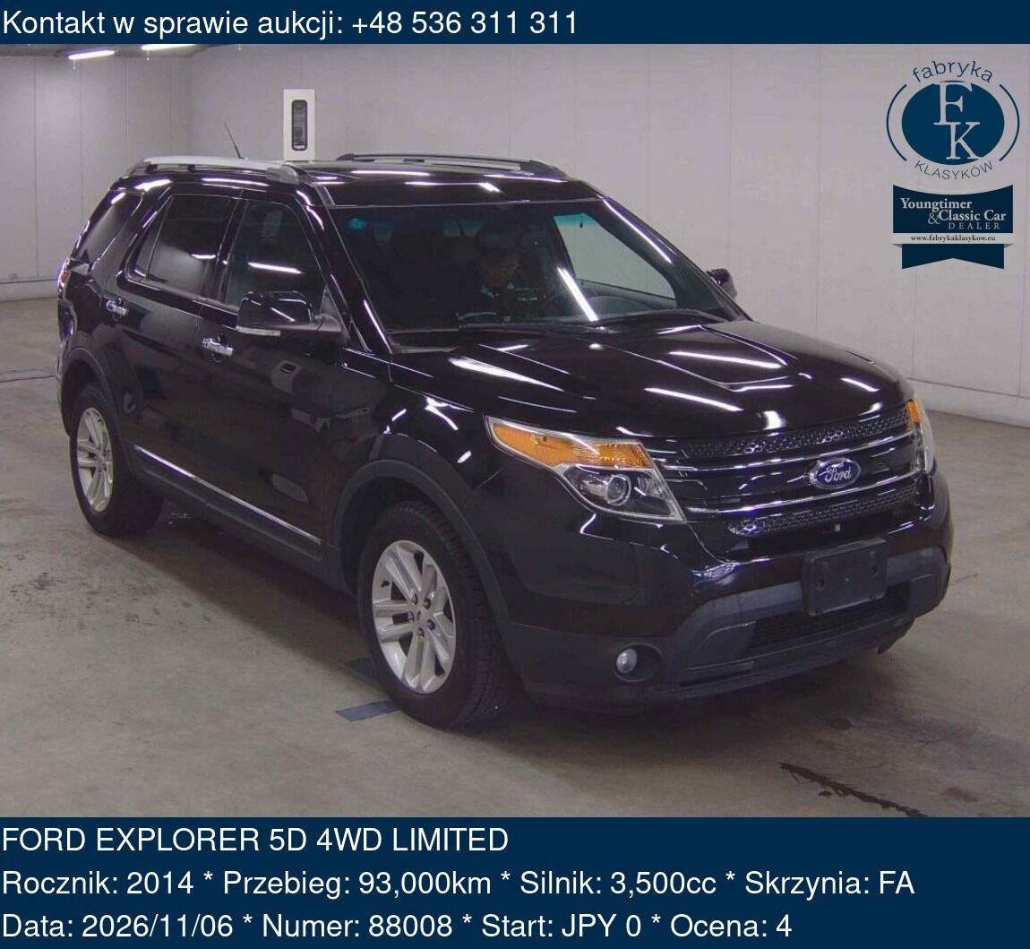 FORD EXPLORER 5D 4WD LIMITED 2014 - zdjęcie 2