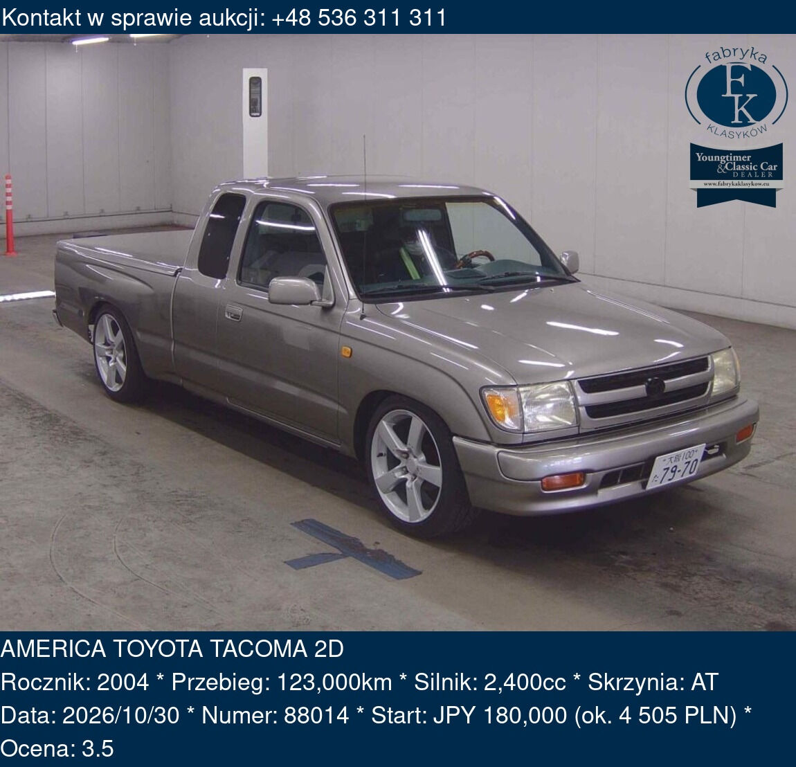 AMERICA TOYOTA TACOMA 2D 2004 - zdjęcie 2
