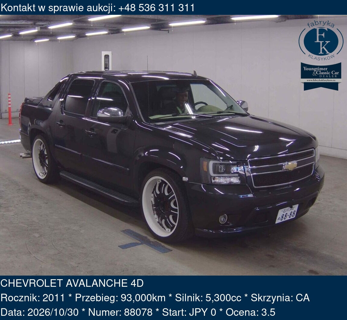 CHEVROLET AVALANCHE 4D 2011 - zdjęcie 2