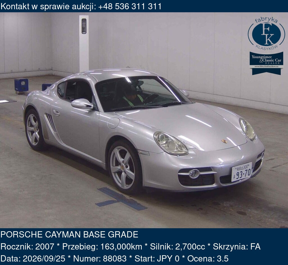 PORSCHE CAYMAN BASE GRADE 2007 - zdjęcie 2