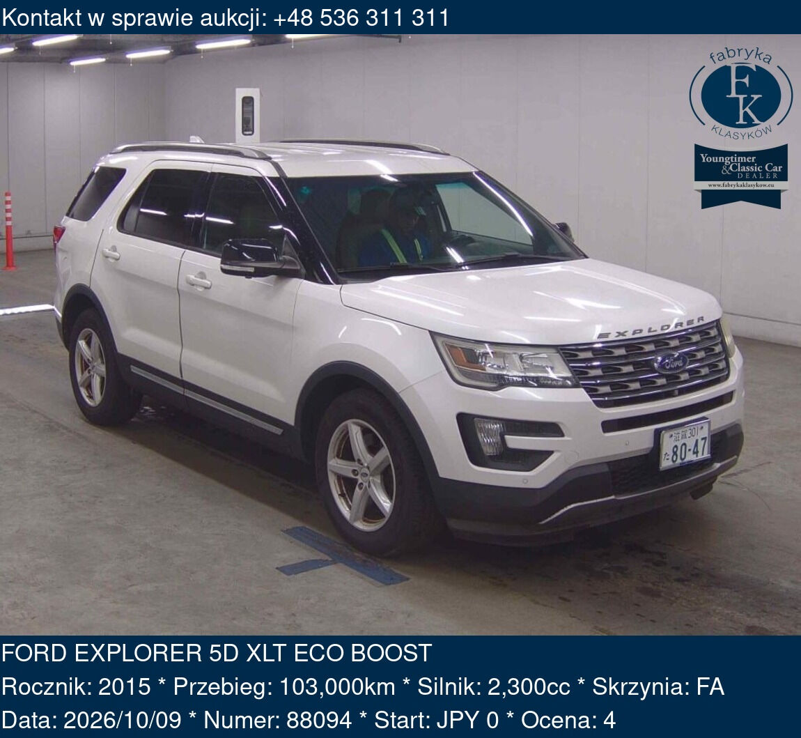 FORD EXPLORER 5D XLT ECO BOOST 2015 - zdjęcie 2