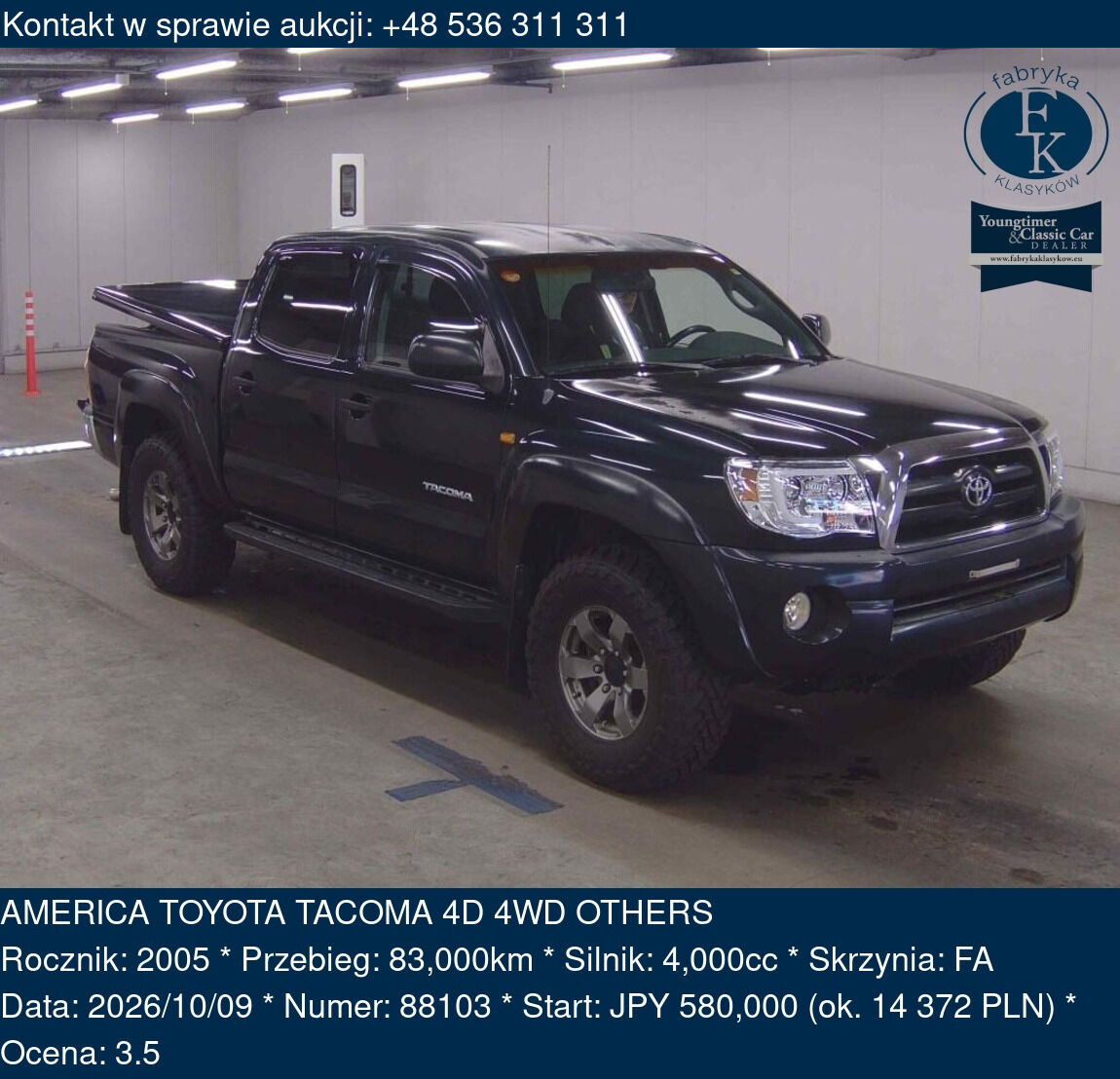 AMERICA TOYOTA TACOMA 4D 4WD OTHERS 2005 - zdjęcie 2