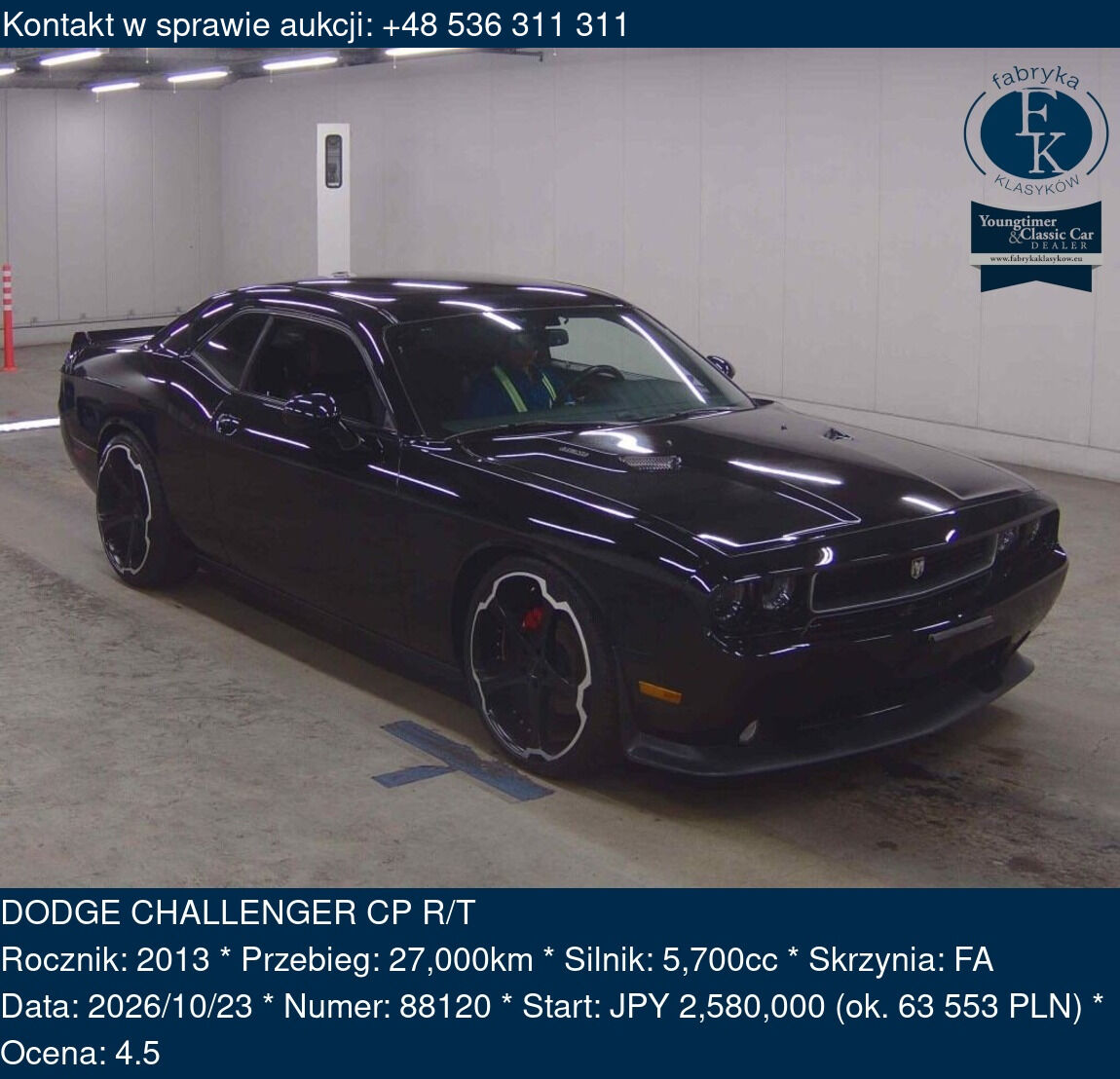 DODGE CHALLENGER CP R/T 2013 - zdjęcie 2
