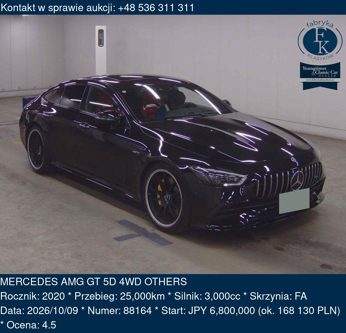 MERCEDES AMG GT 5D 4WD OTHERS 2020 - zdjęcie 2