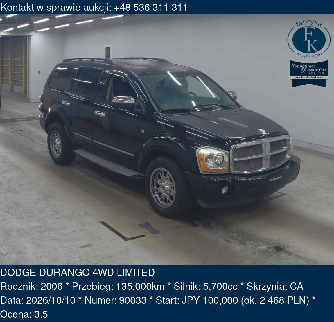 DODGE DURANGO 4WD LIMITED 2006 - zdjęcie 2