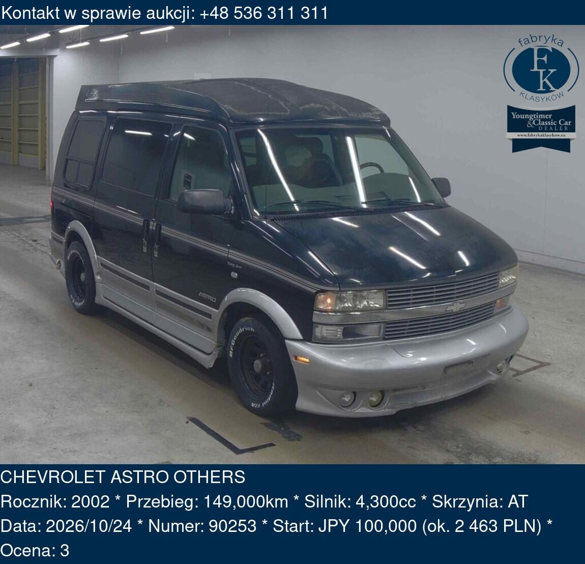 CHEVROLET ASTRO OTHERS 2002 - zdjęcie 2