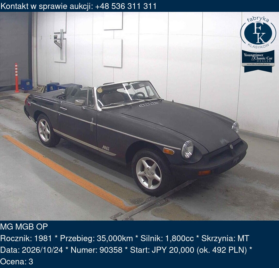 MG MGB OP 1981 - zdjęcie 2