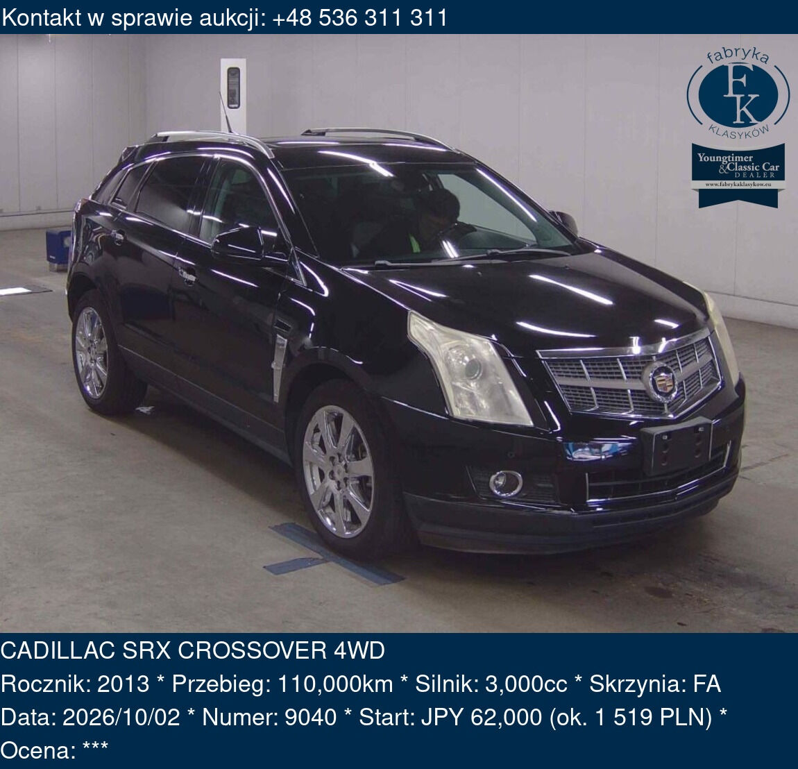 CADILLAC SRX CROSSOVER 4WD 2013 - zdjęcie 2