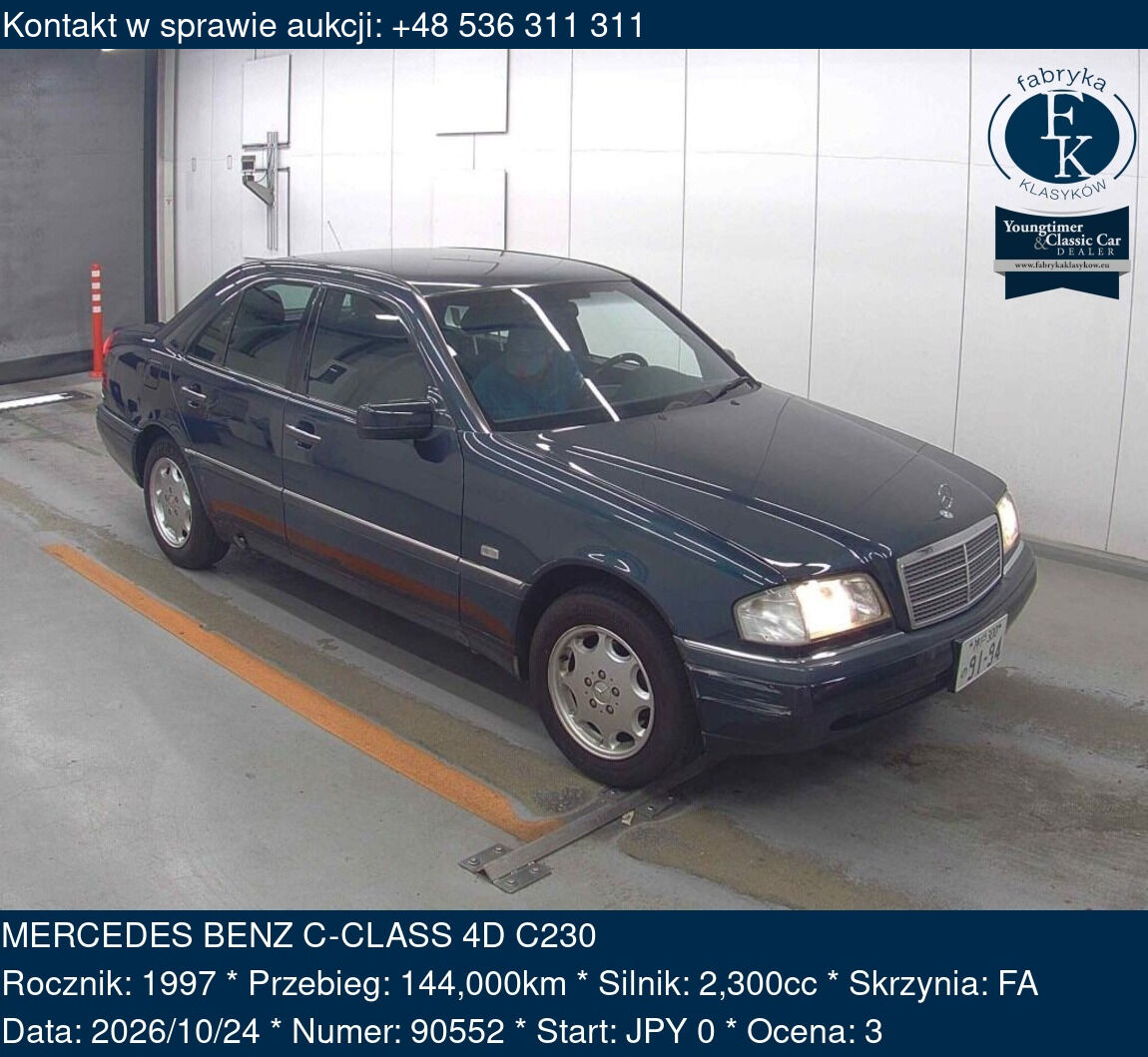 MERCEDES BENZ C-CLASS 4D C230 1997 - zdjęcie 2