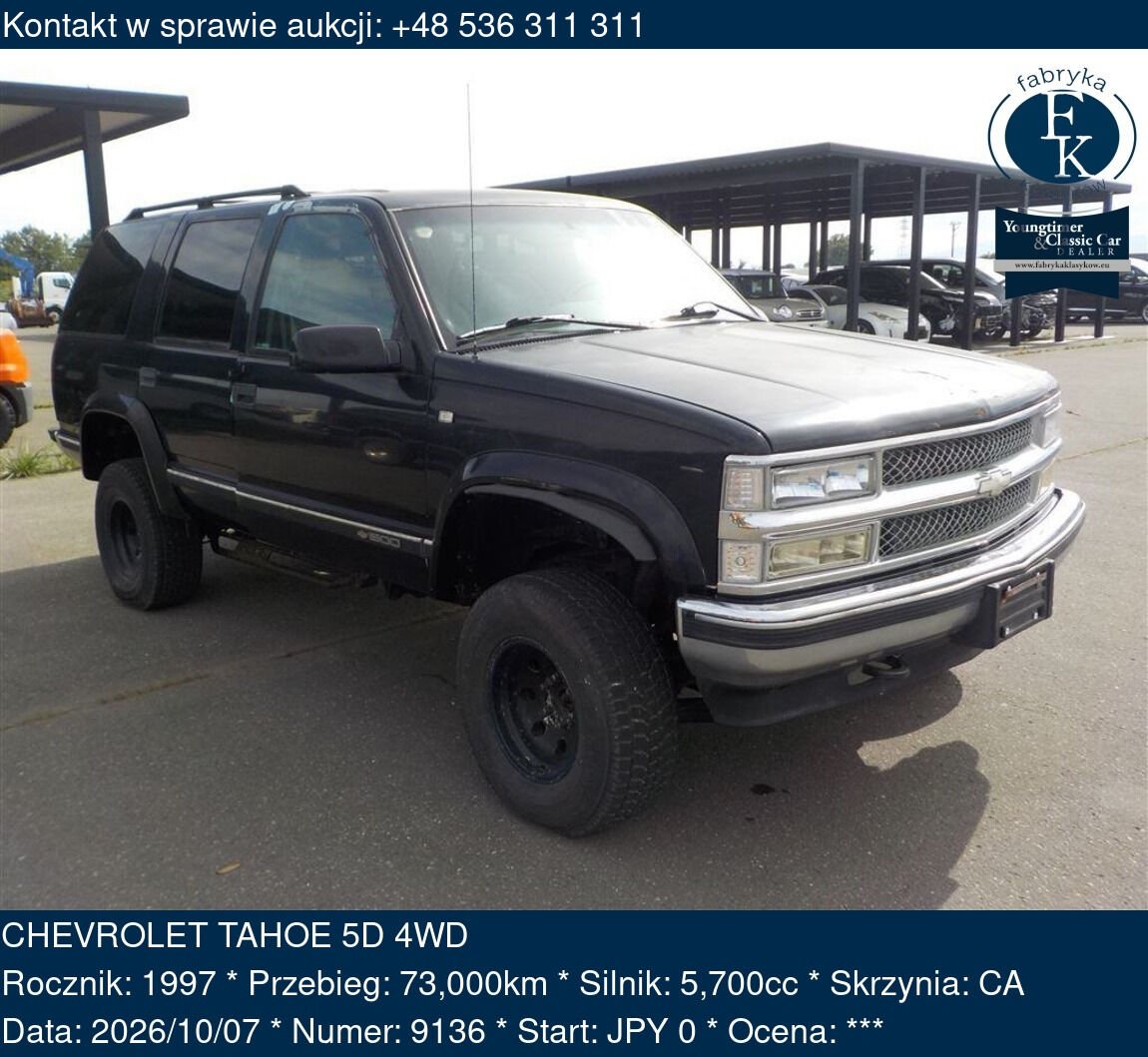 CHEVROLET TAHOE 5D 4WD 1997 - zdjęcie 2
