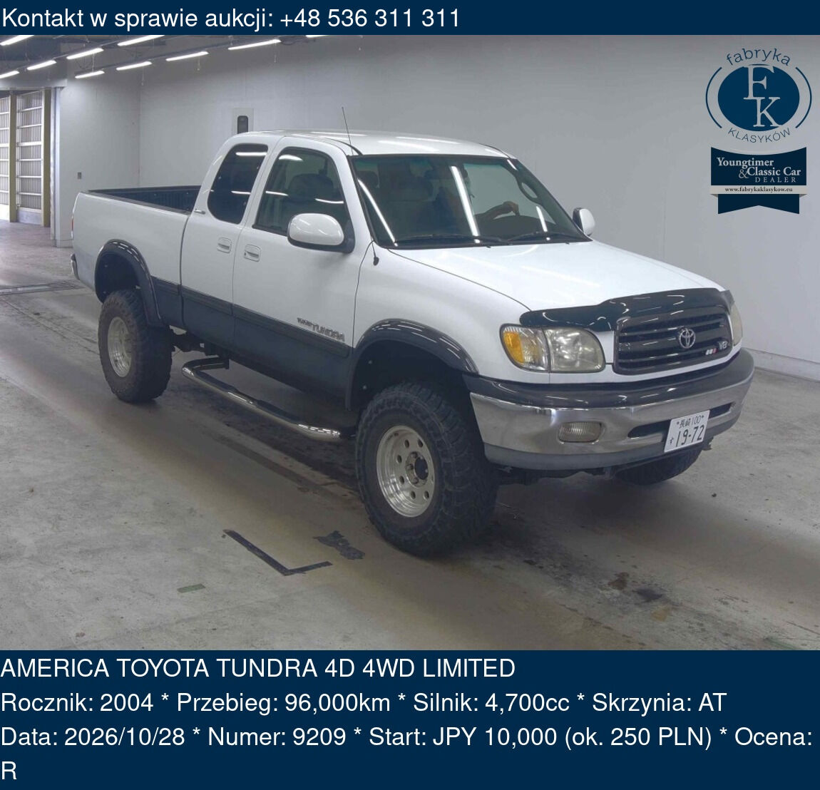 AMERICA TOYOTA TUNDRA 4D 4WD LIMITED 2004 - zdjęcie 2
