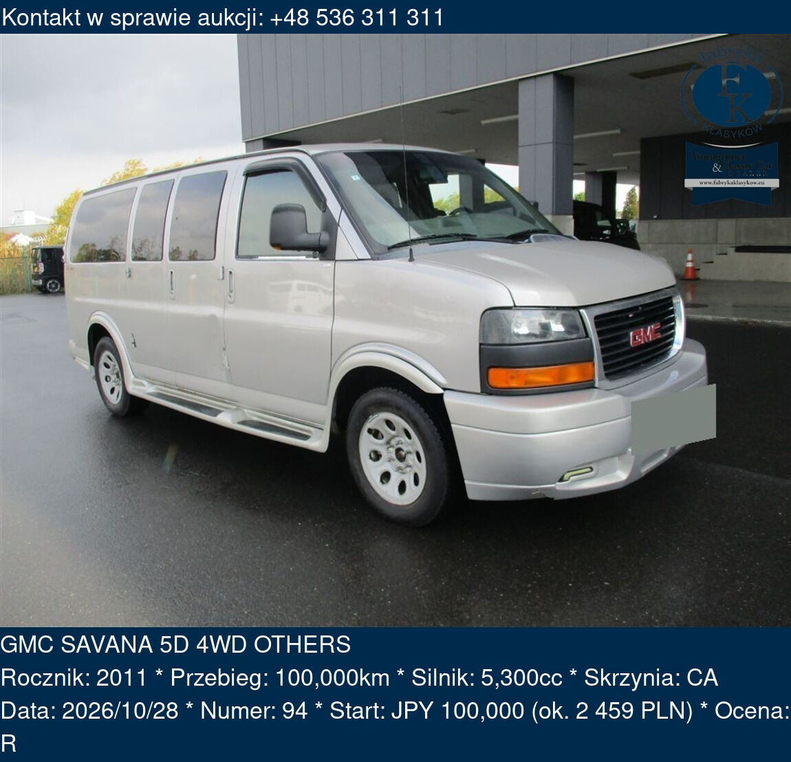 GMC SAVANA 5D 4WD OTHERS 2011 - zdjęcie 2