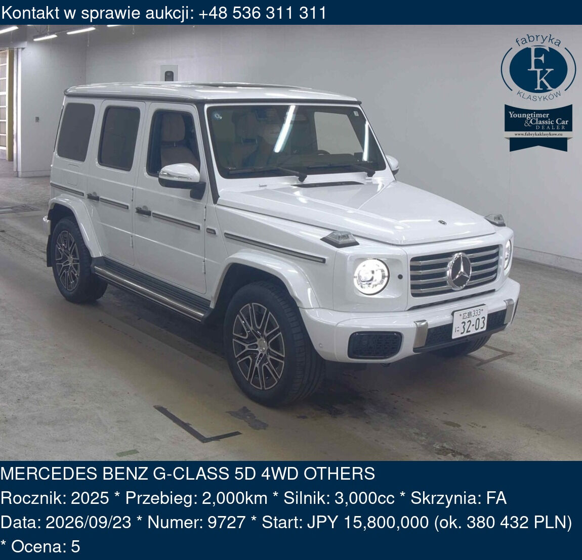 MERCEDES BENZ G-CLASS 5D 4WD OTHERS 2025 - zdjęcie 2