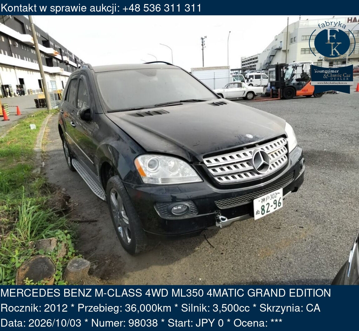 MERCEDES BENZ M-CLASS 4WD ML350 4MATIC GRAND EDITION 2012 - zdjęcie 2