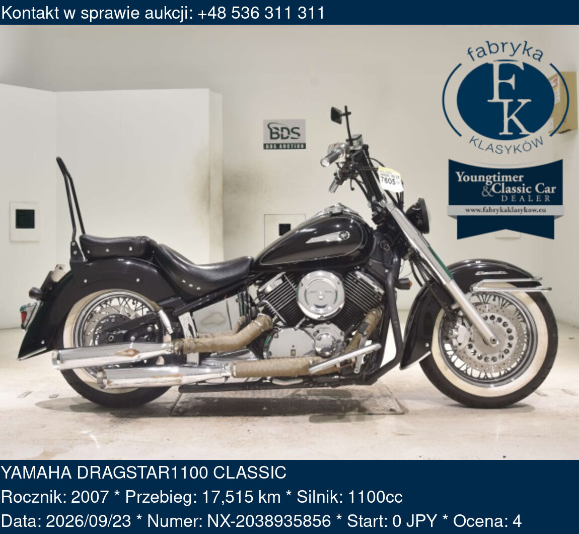 YAMAHA DRAGSTAR1100 CLASSIC 2007 - zdjęcie 2