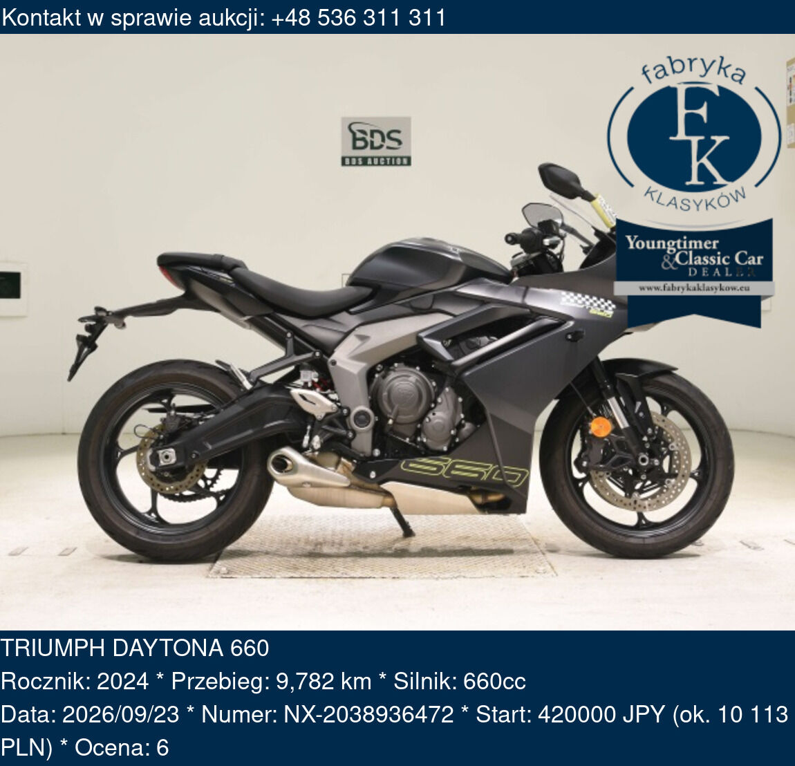 TRIUMPH DAYTONA 660 2024 - zdjęcie 2