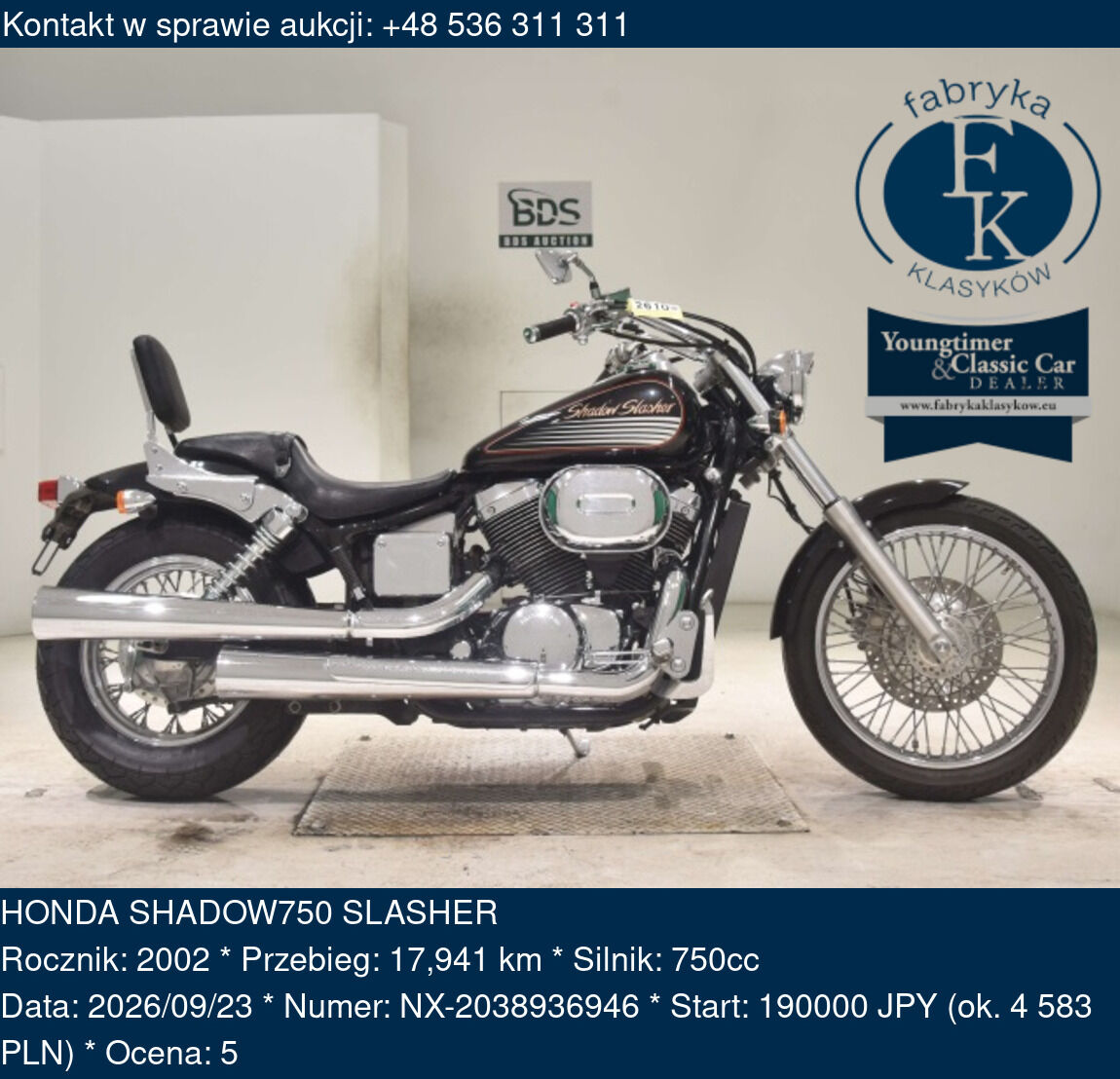 HONDA SHADOW750 SLASHER 2002 - zdjęcie 2