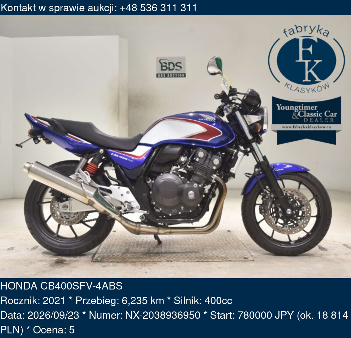 HONDA CB400SFV-4ABS 2021 - zdjęcie 2
