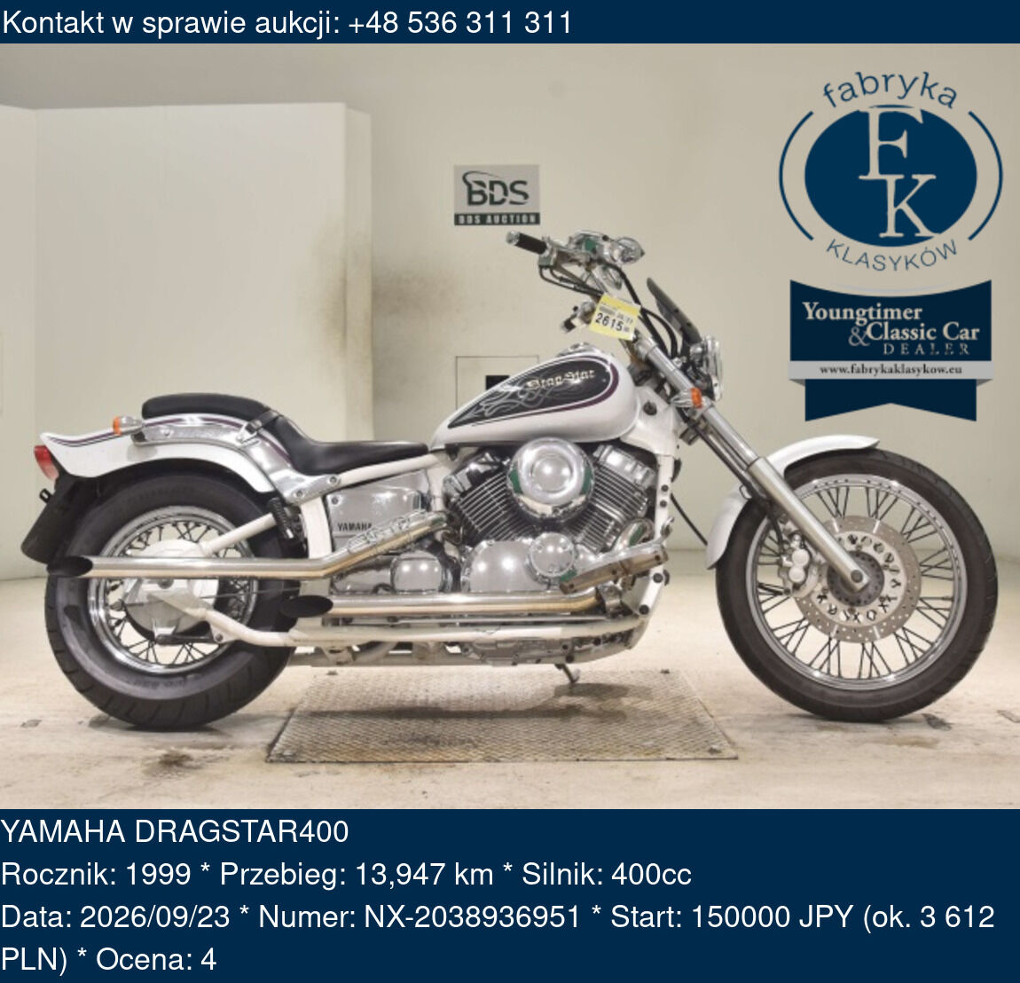 YAMAHA DRAGSTAR400 1999 - zdjęcie 2