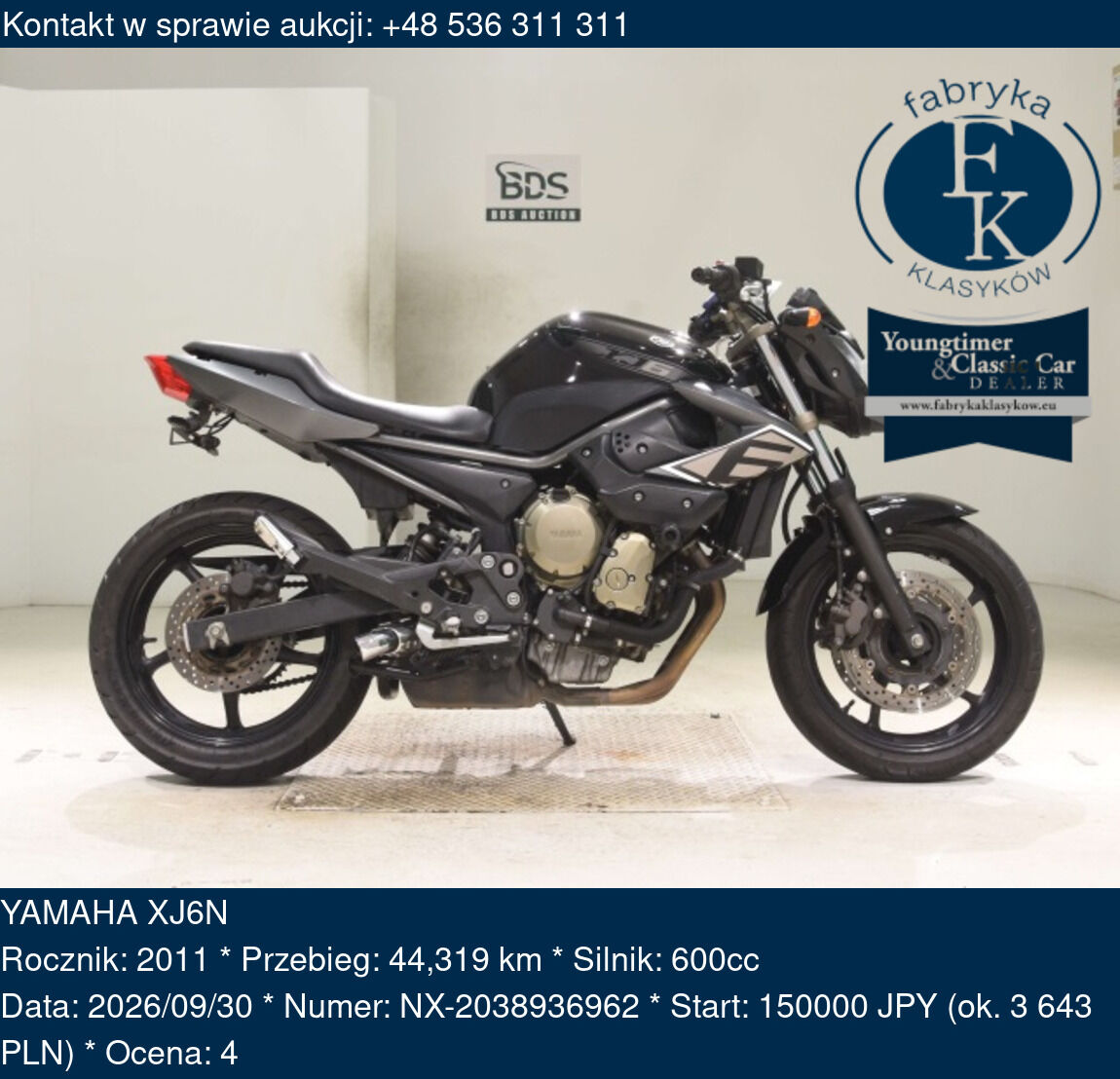 YAMAHA XJ6N 2011 - zdjęcie 2
