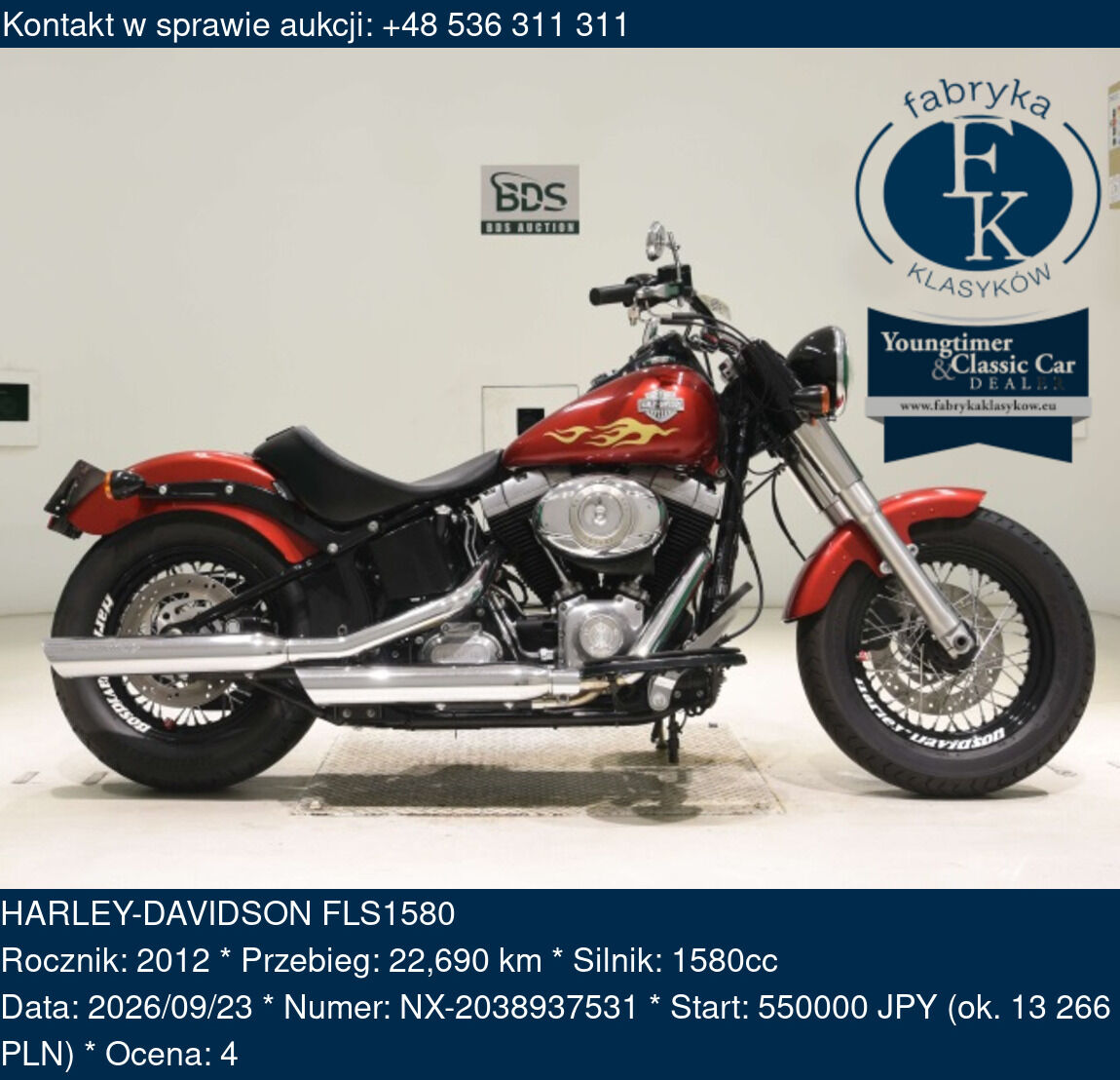 HARLEY-DAVIDSON FLS1580 2012 - zdjęcie 2