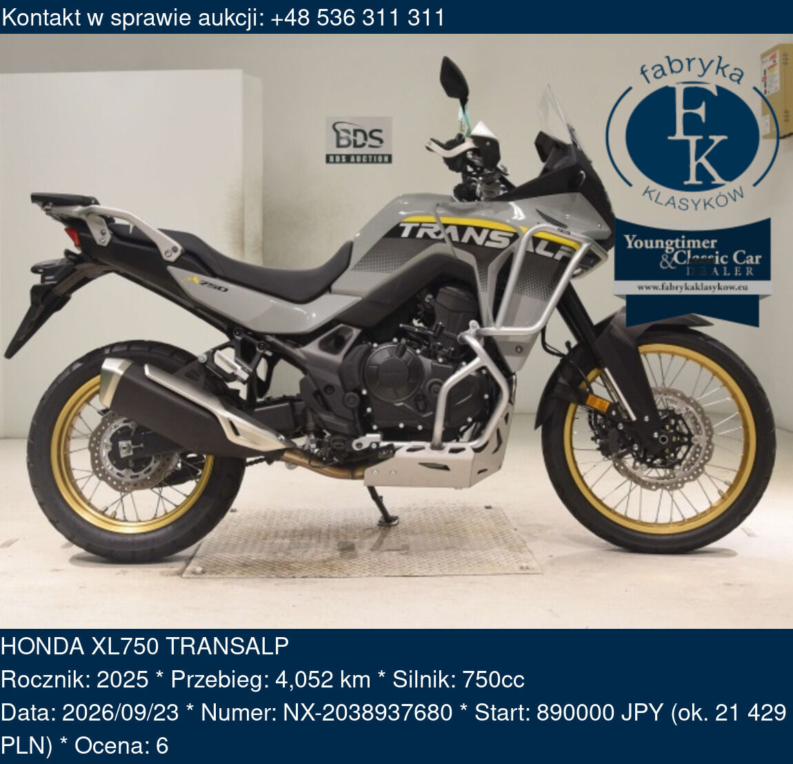 HONDA XL750 TRANSALP 2025 - zdjęcie 2