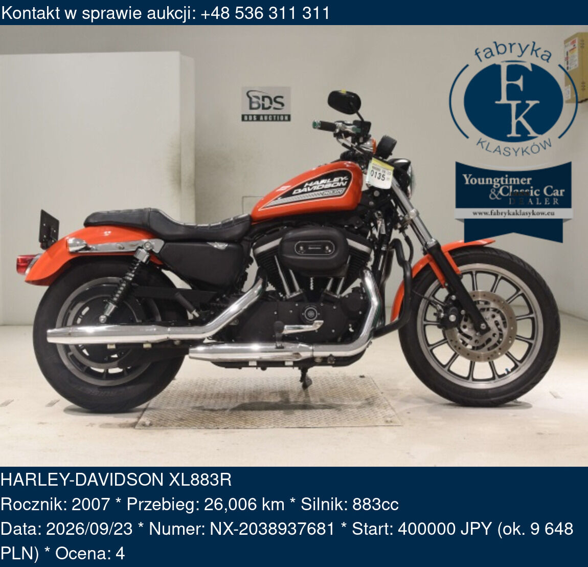 HARLEY-DAVIDSON XL883R 2007 - zdjęcie 2