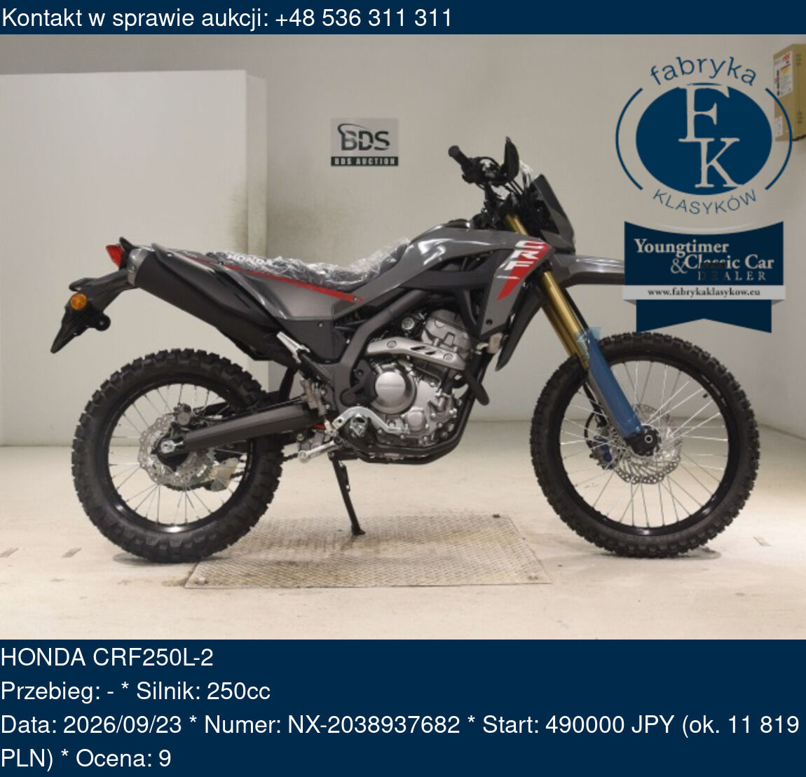 HONDA CRF250L-2 - zdjęcie 2
