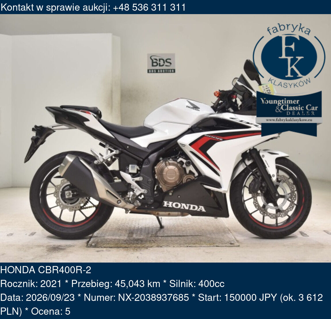 HONDA CBR400R-2 2021 - zdjęcie 2
