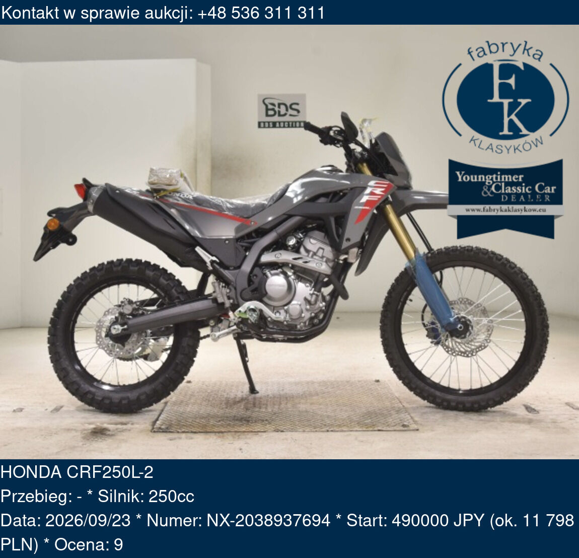 HONDA CRF250L-2  - zdjęcie 2