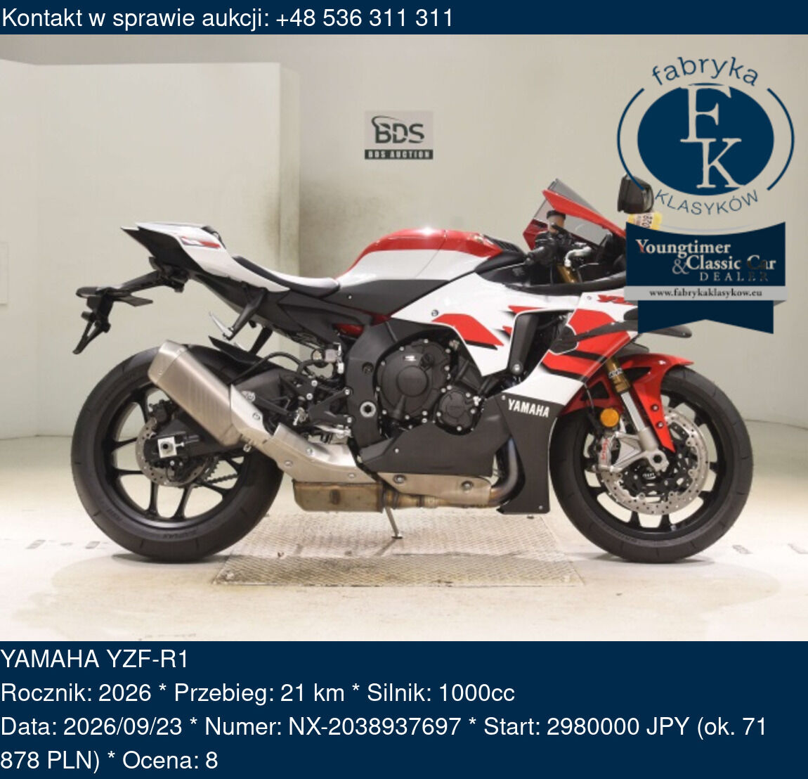 YAMAHA YZF-R1 2026 - zdjęcie 2