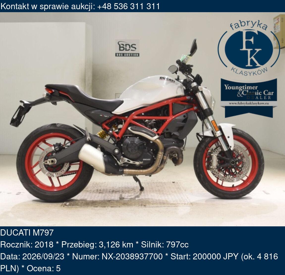 DUCATI M797 2018 - zdjęcie 2