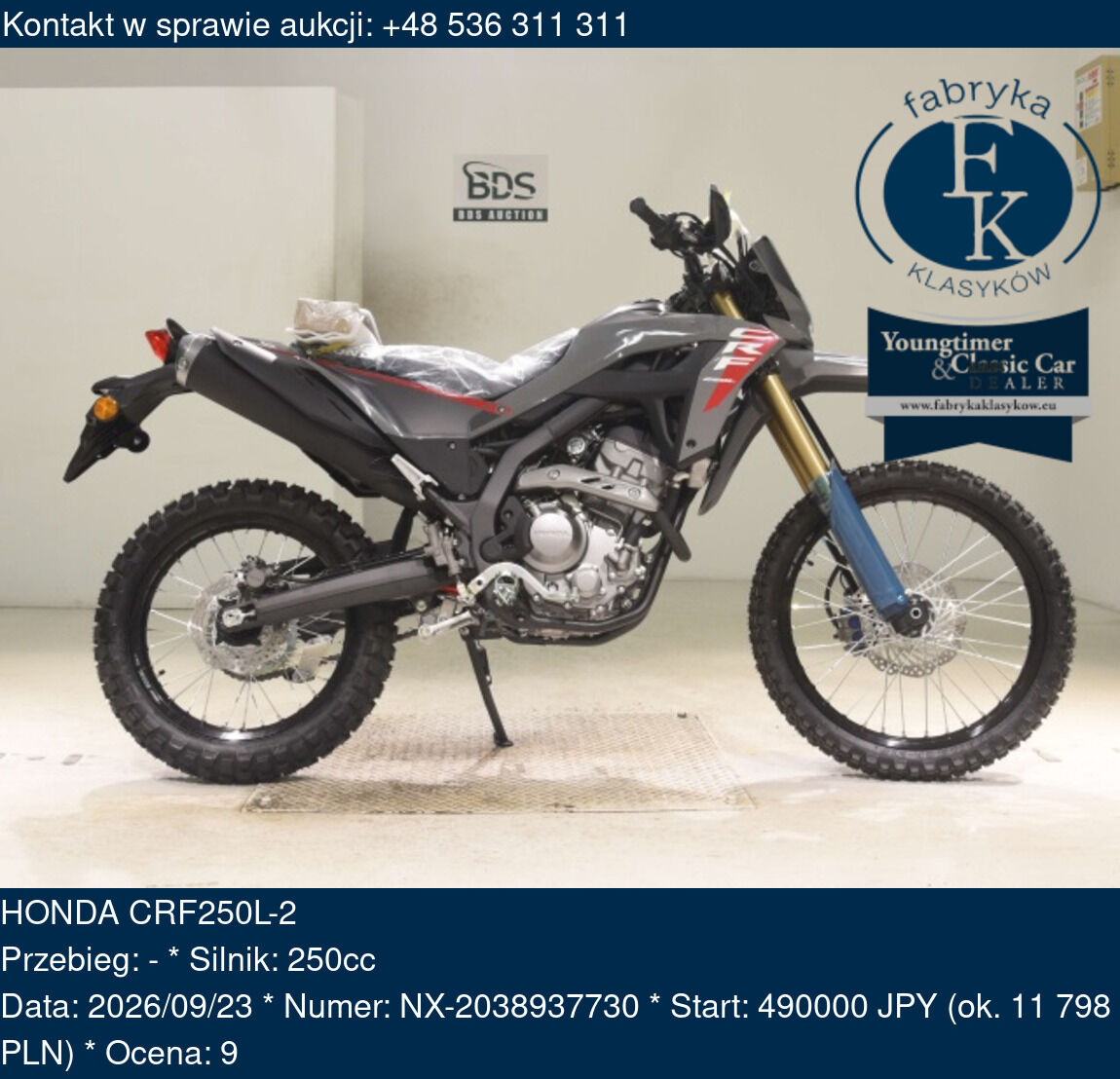 HONDA CRF250L-2  - zdjęcie 2