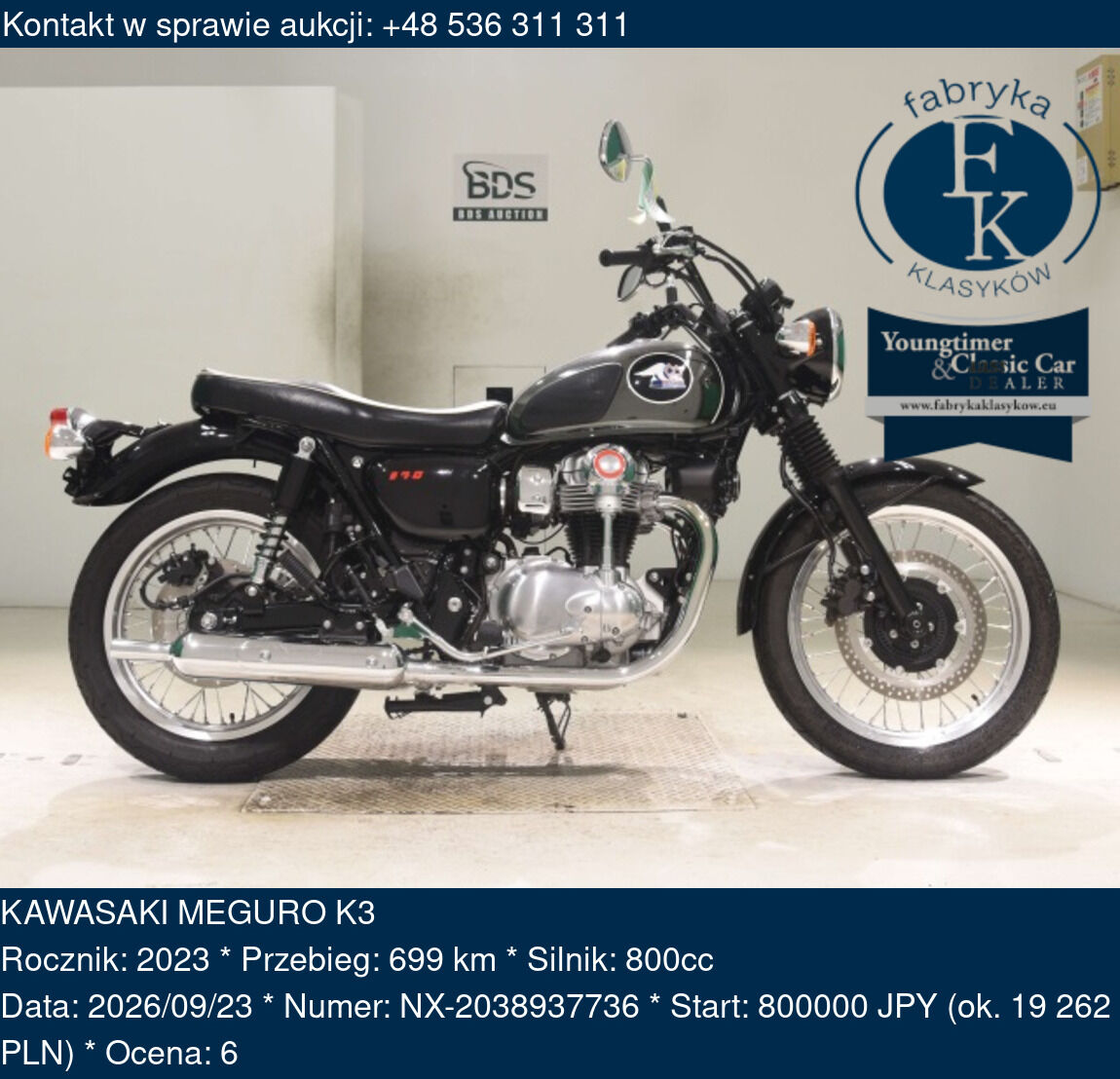KAWASAKI MEGURO K3 2023 - zdjęcie 2